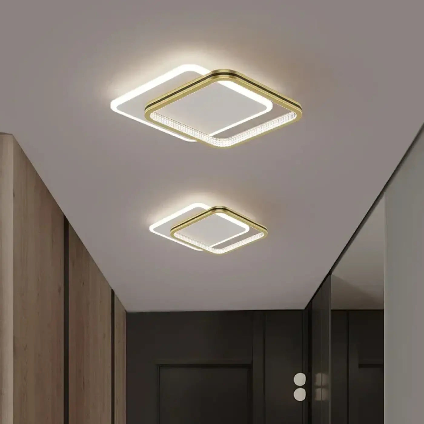 Black or gold LED ceiling light in various shapes | KEGATE