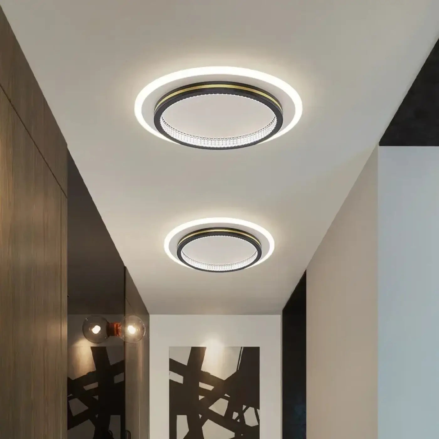 Black or gold LED ceiling light in various shapes | KEGATE