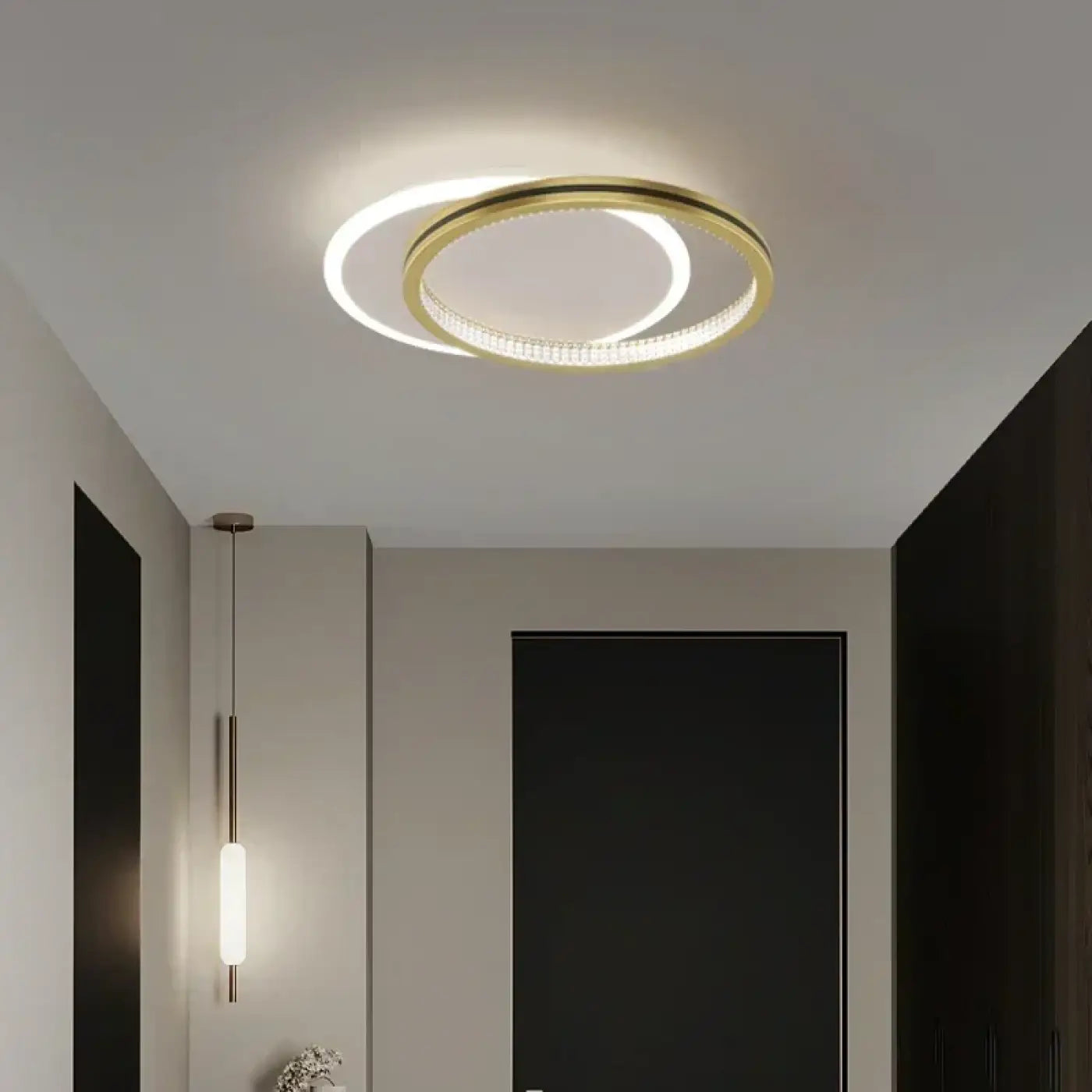 Black or gold LED ceiling light in various shapes | KEGATE