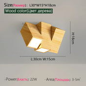 Modern adjustable wood LED ceiling light | ZOSUMU