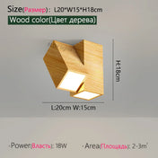 Modern adjustable wood LED ceiling light | ZOSUMU