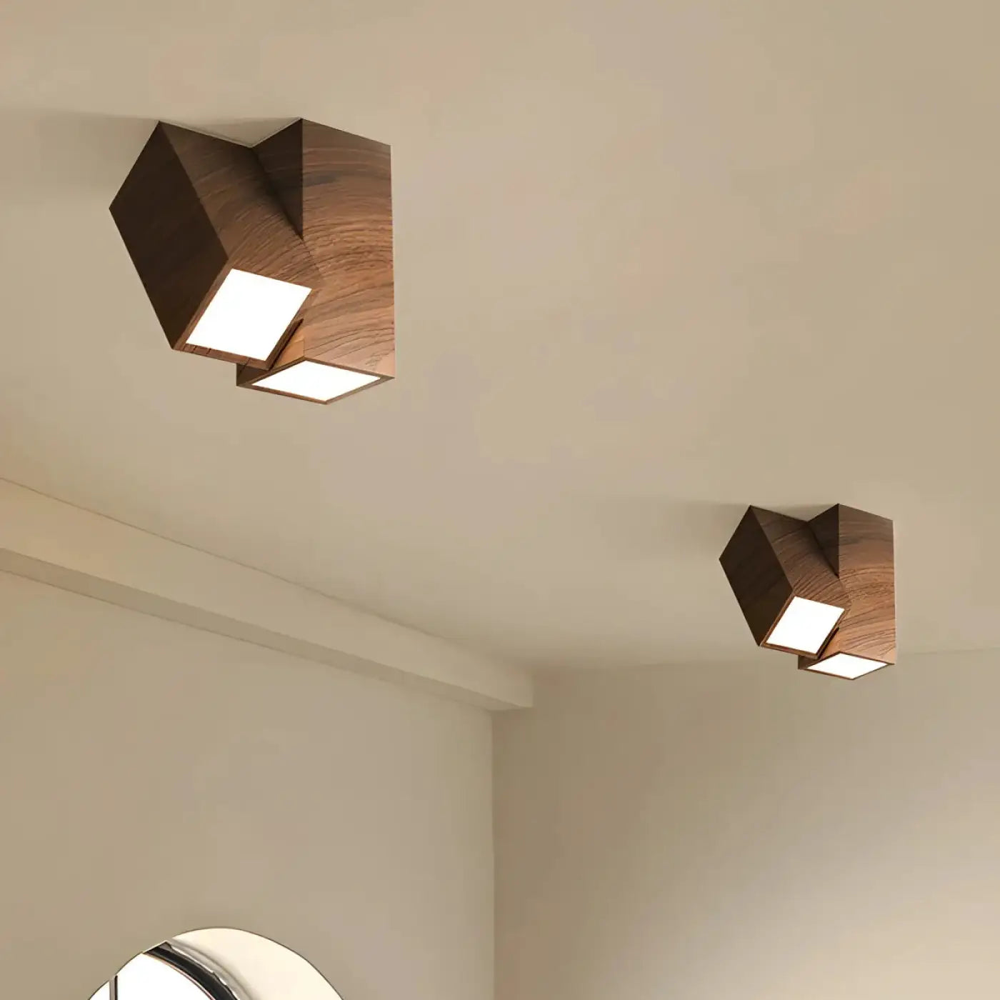 Modern adjustable wood LED ceiling light | ZOSUMU
