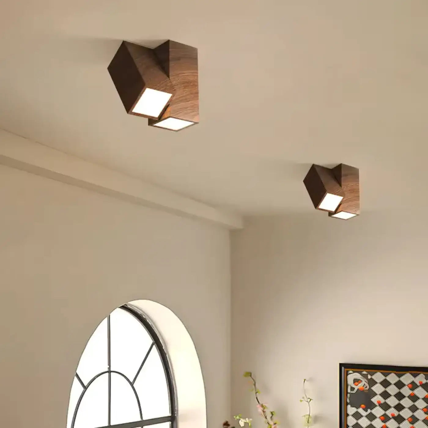 Modern adjustable wood LED ceiling light | ZOSUMU