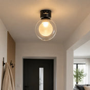 Black aluminium LED modern ceiling light | POHIR