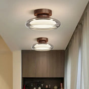 Refined gold brown LED glass ceiling light | NASAFE