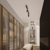Olive green aluminium minimalist LED ceiling light | NENUFOK