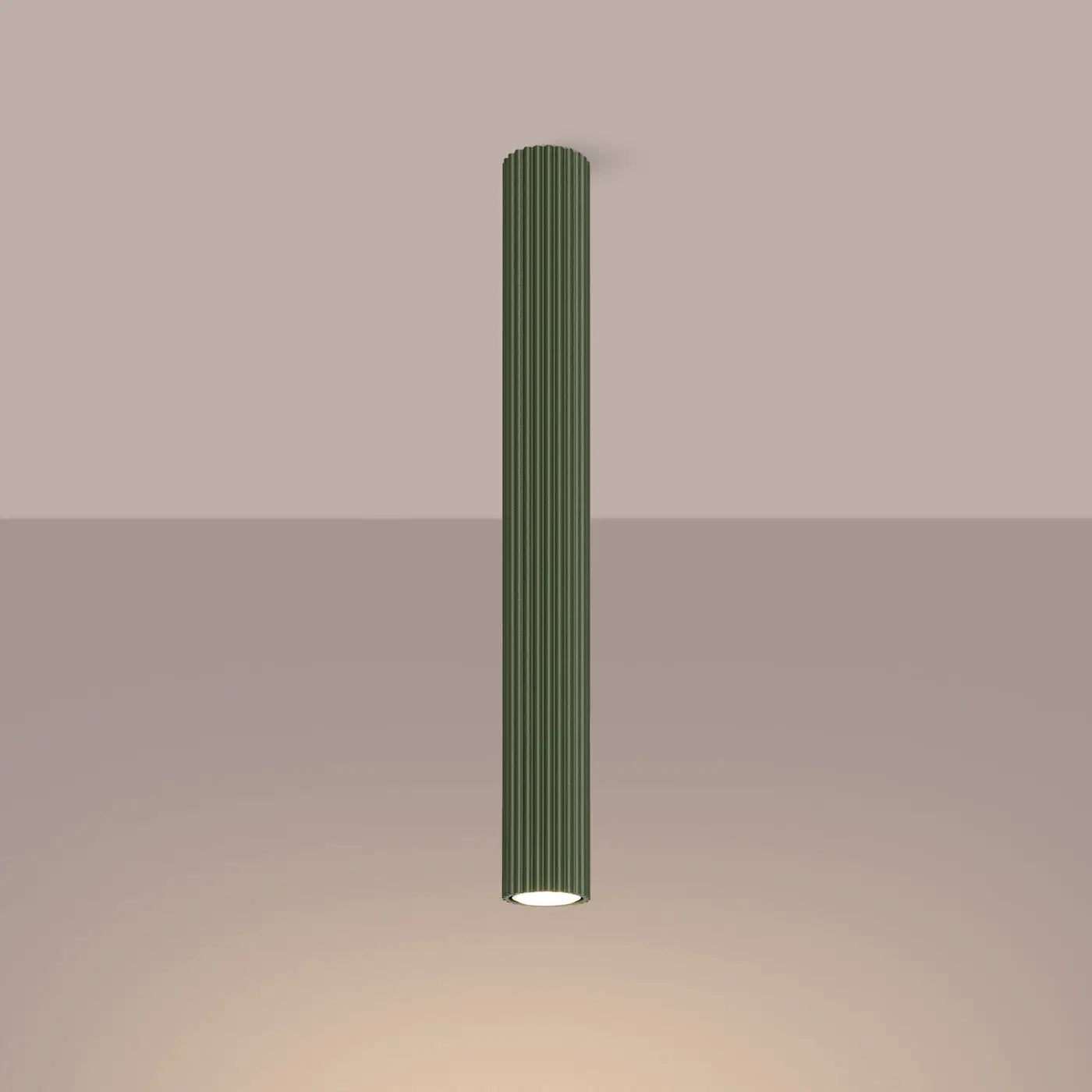 Olive green aluminium minimalist LED ceiling light | NENUFOK