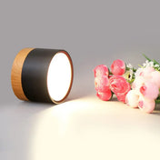Modern Scandinavian black and wood LED ceiling light | POSU