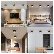 Modern Scandinavian black and wood LED ceiling light | POSU