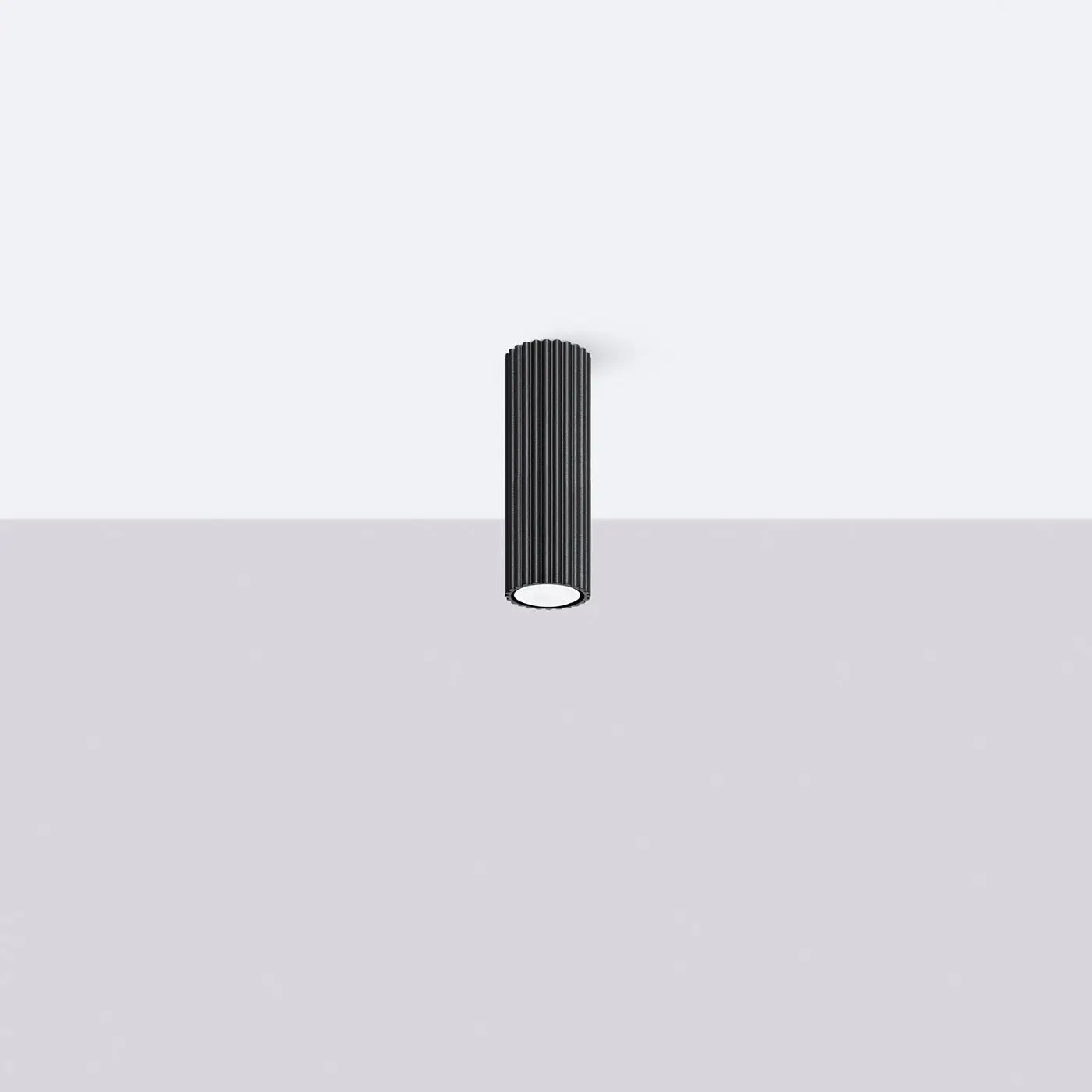 Modern black aluminium LED ceiling light | GISELI