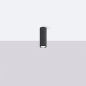 Modern black aluminium LED ceiling light | GISELI