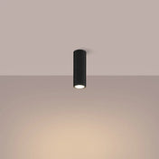 Modern black aluminium LED ceiling light | GISELI
