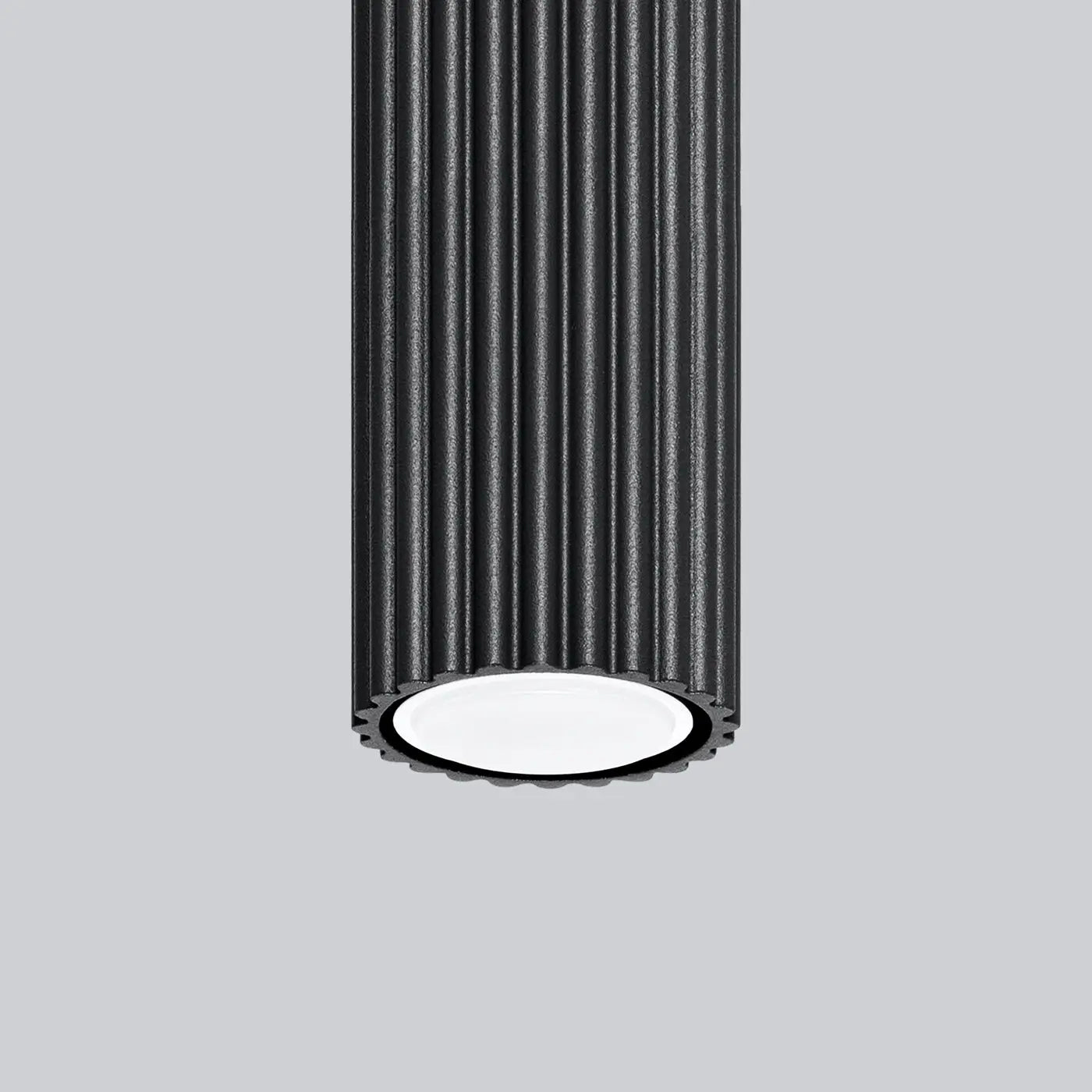 Modern black aluminium LED ceiling light | GISELI