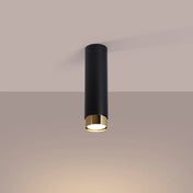 Black gold cylinder minimalist ceiling light | ZENU