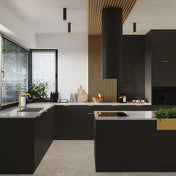 Black gold cylinder minimalist ceiling light | ZENU