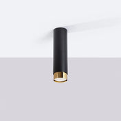 Black gold cylinder minimalist ceiling light | ZENU