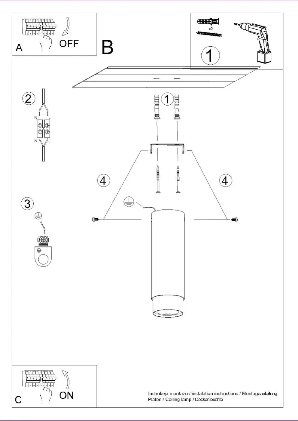 Black gold cylinder minimalist ceiling light | ZENU