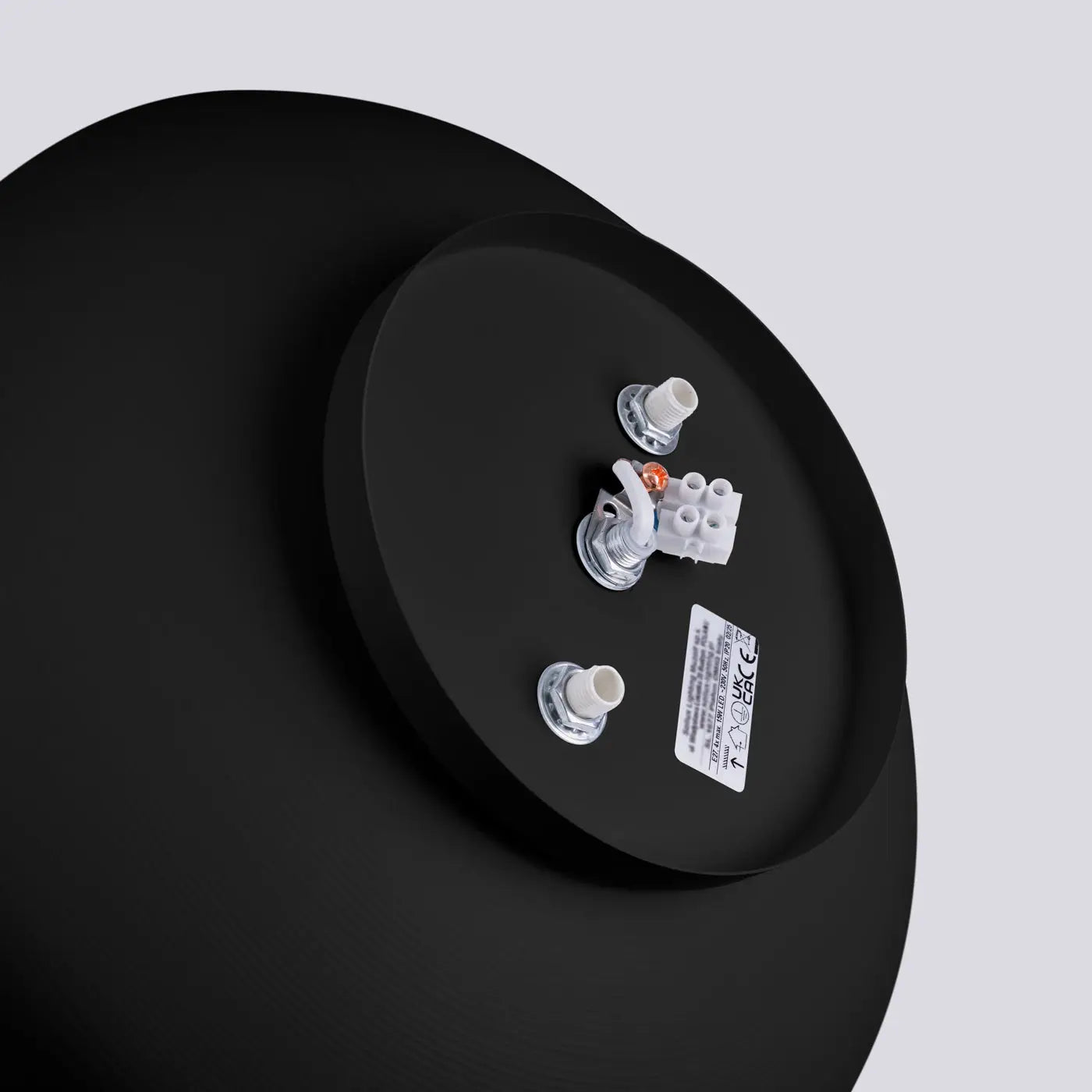 Minimalist black steel LED ceiling light | MARE