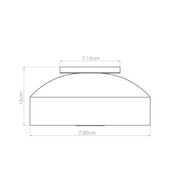 Minimalist black steel LED ceiling light | MARE