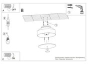 Minimalist black steel LED ceiling light | MARE
