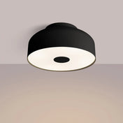 Minimalist black steel LED ceiling light | MARE