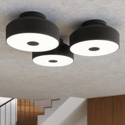 Minimalist black steel LED ceiling light | MARE
