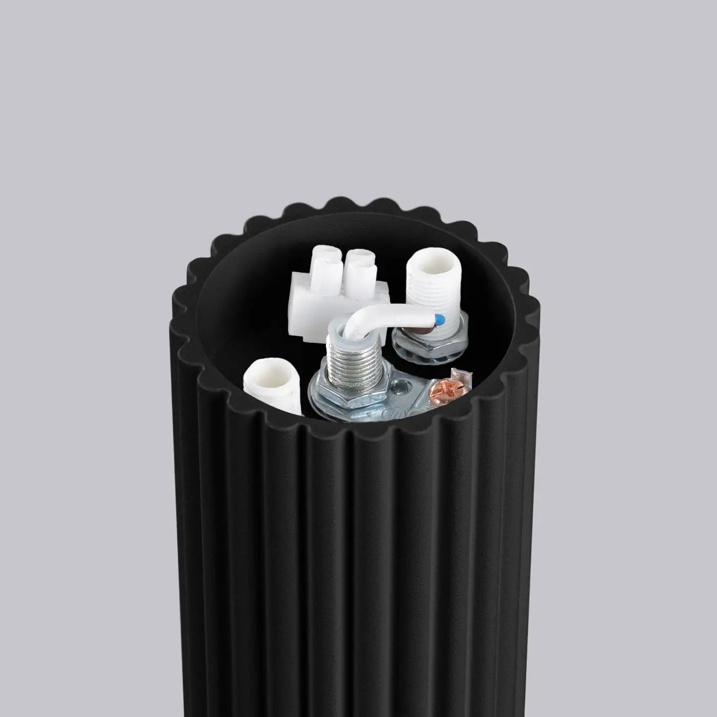 Black LED opal globe ceiling light IP44 | FODAHAN