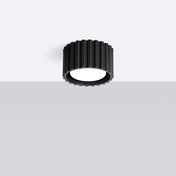 Minimalist black aluminium LED ceiling light | KEME