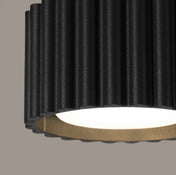 Minimalist black aluminium LED ceiling light | KEME