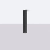 Minimalist black aluminium LED ceiling light | ROTI