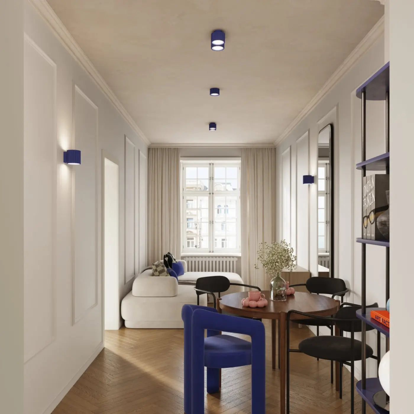 Scandinavian ultramarine LED ceiling light | VEBIZI
