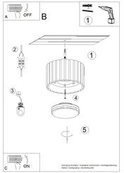 Scandinavian ultramarine LED ceiling light | VEBIZI