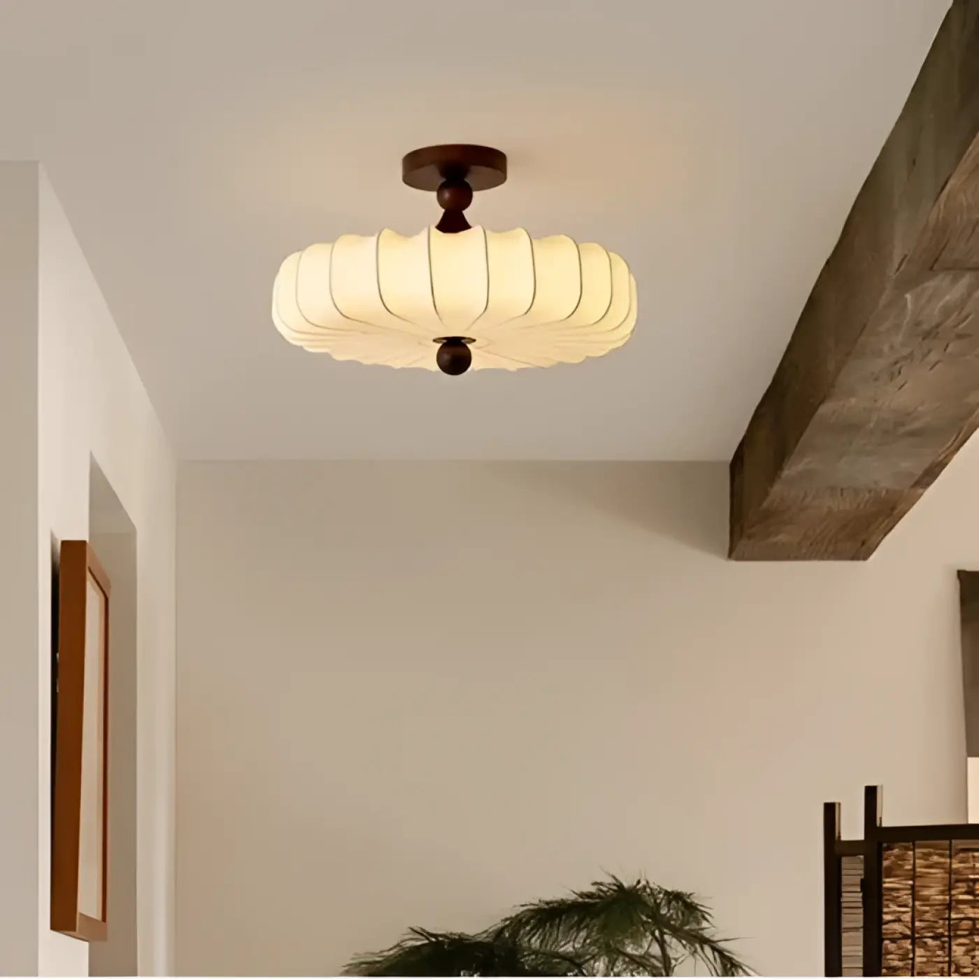 White brown LED wood japandi ceiling light | RARUS
