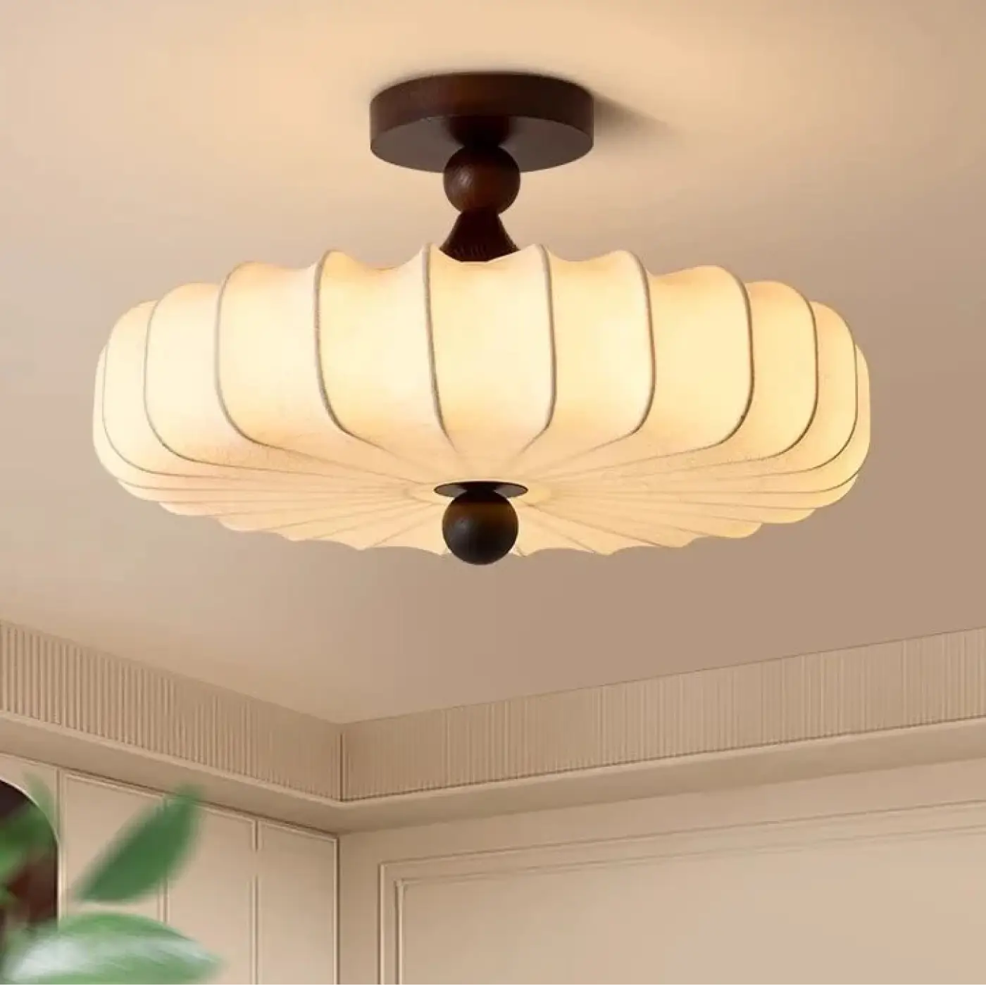 White brown LED wood japandi ceiling light | RARUS