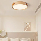 Scandinavian wood and leather LED ceiling light | GOMOFIK