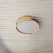 Scandinavian wood and leather LED ceiling light | GOMOFIK