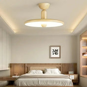 Round wood scandinavian design LED ceiling light | NUROPE