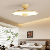 Round wood scandinavian design LED ceiling light | NUROPE