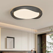 Round wood-effect industrial ceiling light IP65 | BIHON