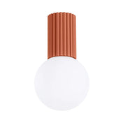 Ochre red LED design ceiling light IP44 | KEHE