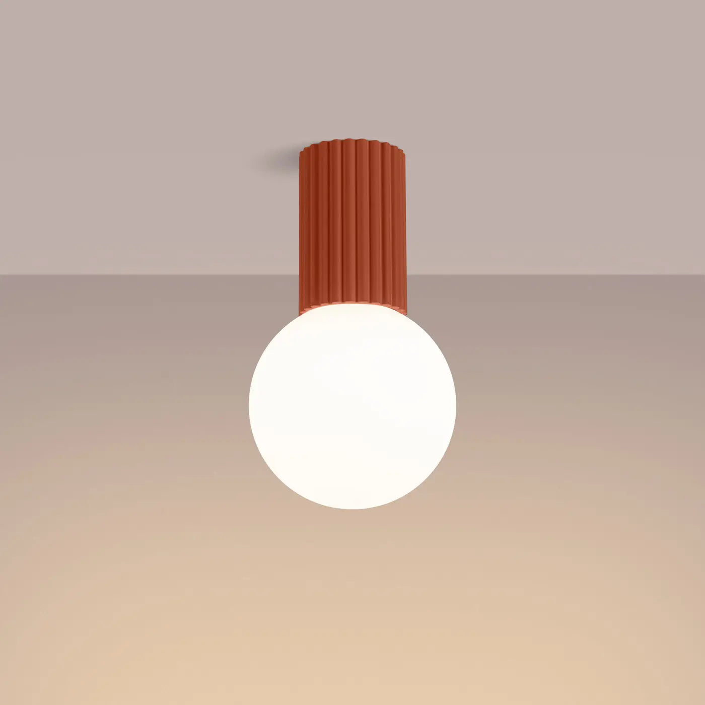 Ochre red LED design ceiling light IP44 | KEHE