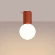 Ochre red LED design ceiling light IP44 | KEHE