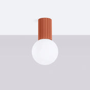 Ochre red LED design ceiling light IP44 | KEHE