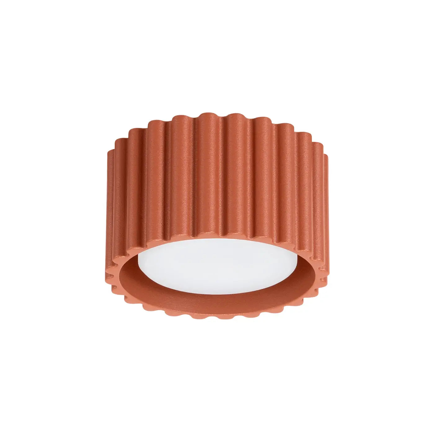 Minimalist ochre red aluminium LED ceiling light | RADAPE