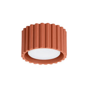 Minimalist ochre red aluminium LED ceiling light | RADAPE