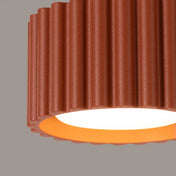 Minimalist ochre red aluminium LED ceiling light | RADAPE