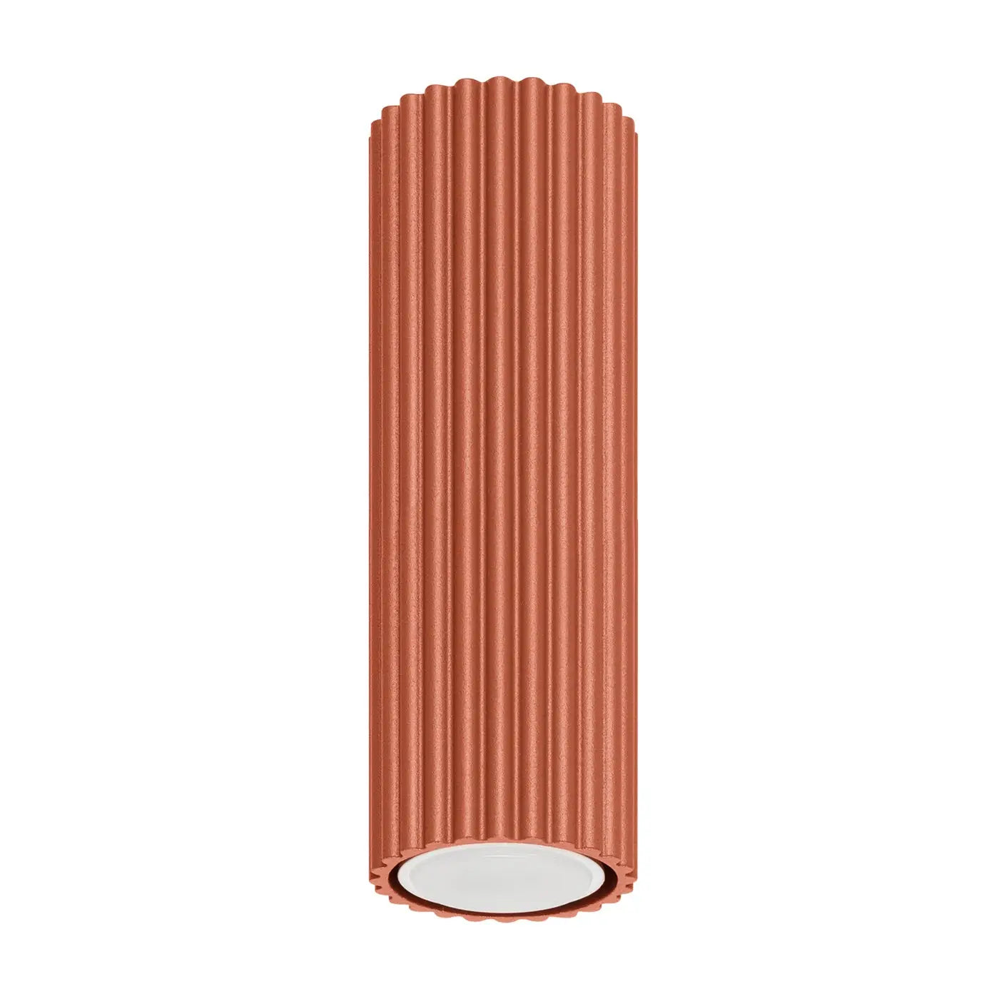 Minimalist ochre red aluminium LED ceiling light | REBE