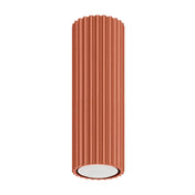Minimalist ochre red aluminium LED ceiling light | REBE
