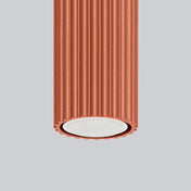 Minimalist ochre red aluminium LED ceiling light | REBE