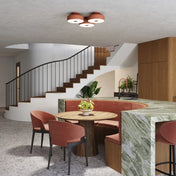 Modern ochre red LED ceiling light | MAGULU